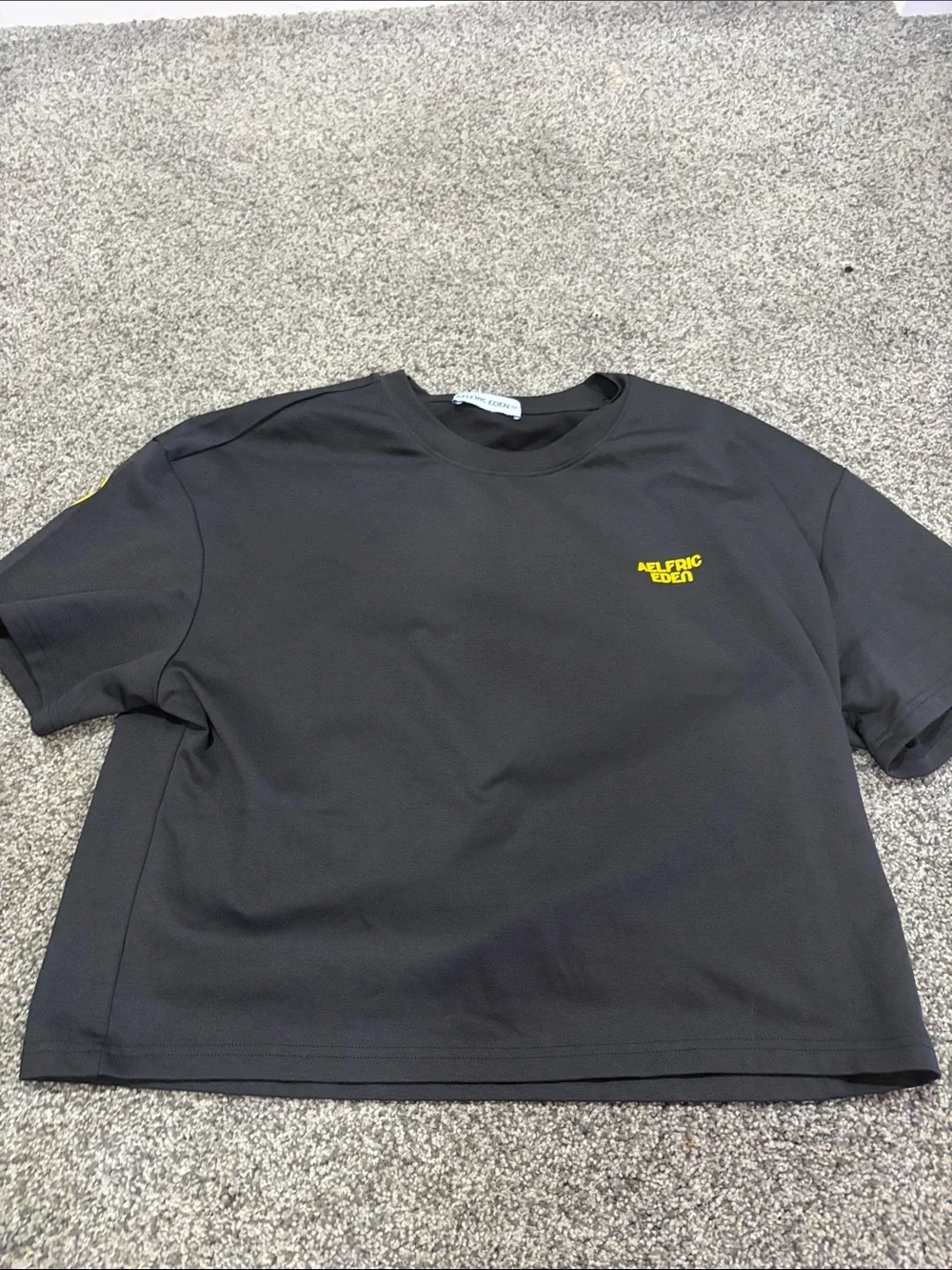 Aelfric Eden Black Short Sleeve Tee with Yellow Logo